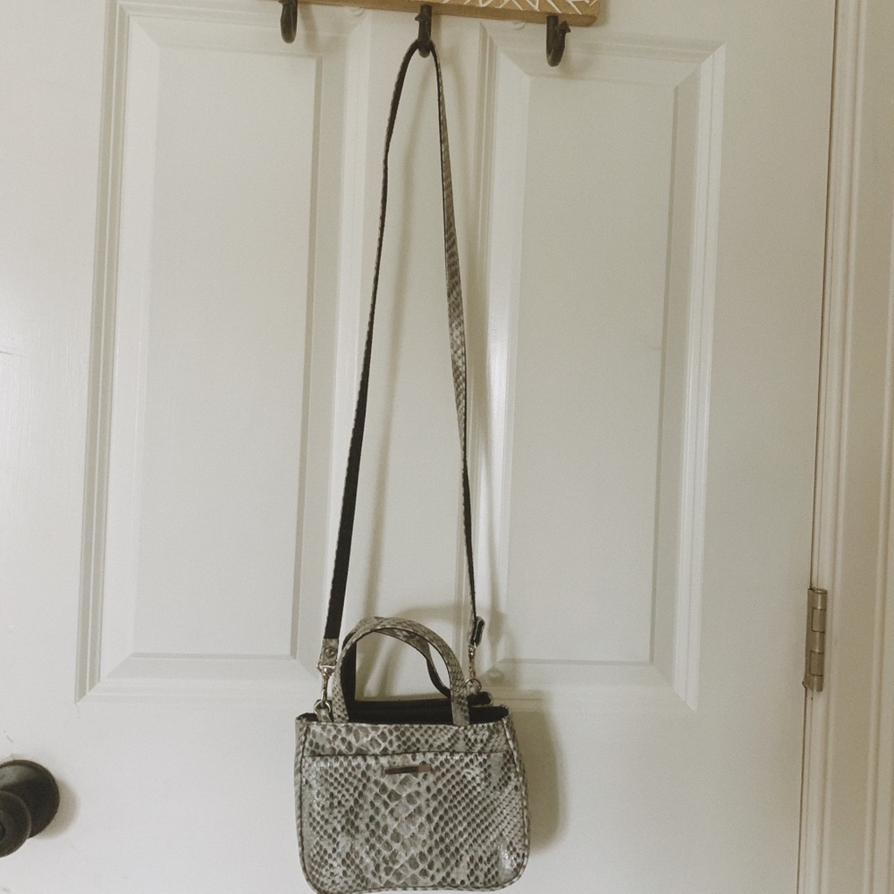 Faux Snakeskin Crossbody